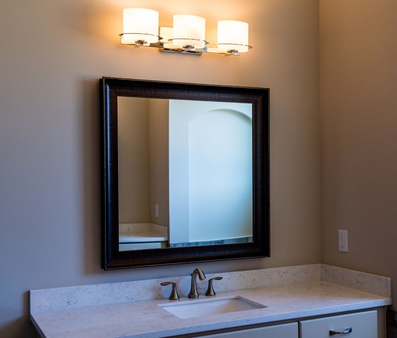 Modern Vanity with Statement Lighting